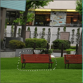 選択範囲で囲んでいる様子