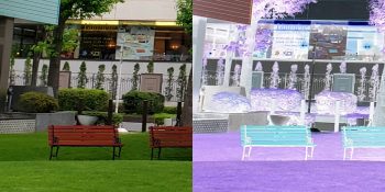 コントラスト調整中に、ネガ反転してしまう図。（当日は実験としてやりました）