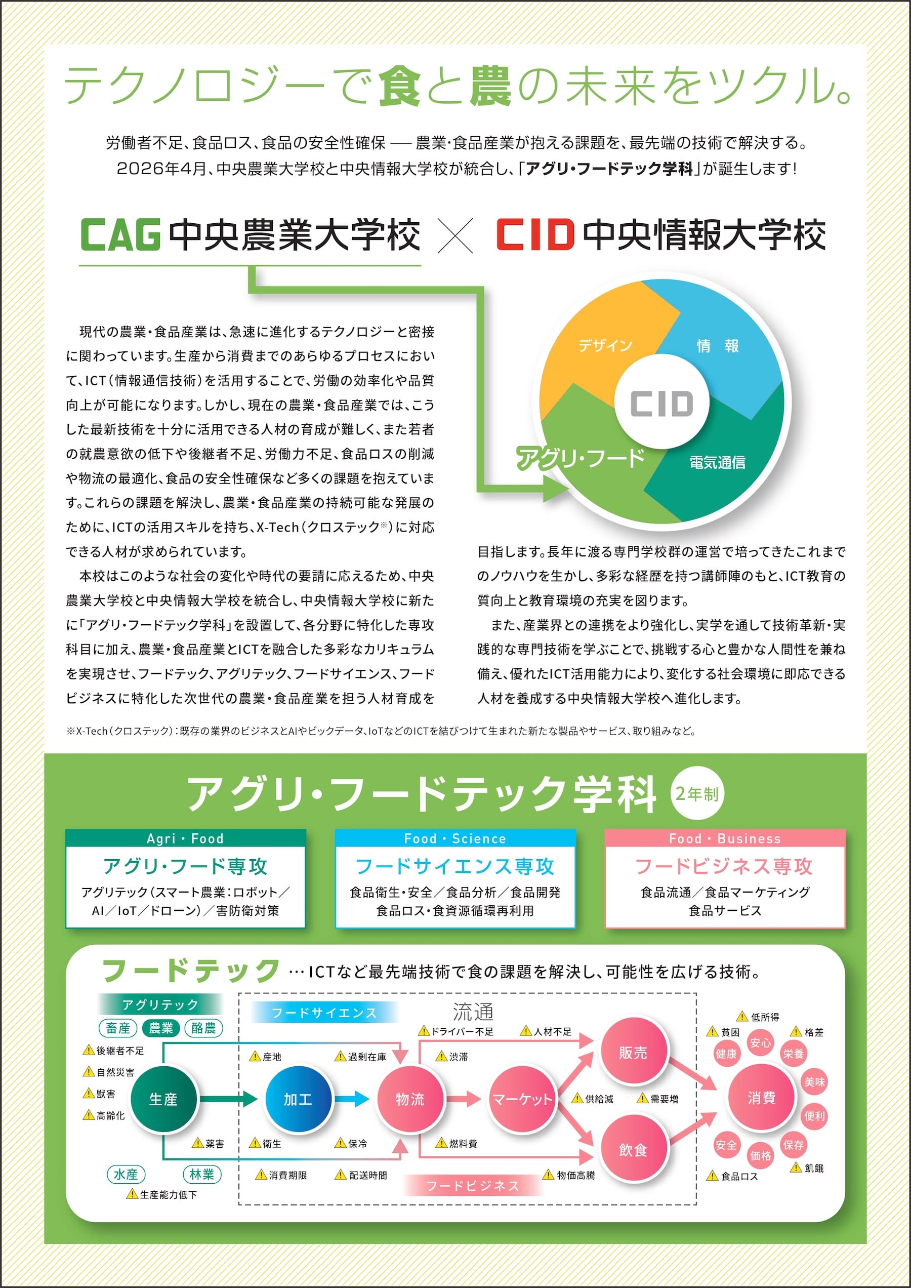 中央農業大学校のパンフレット