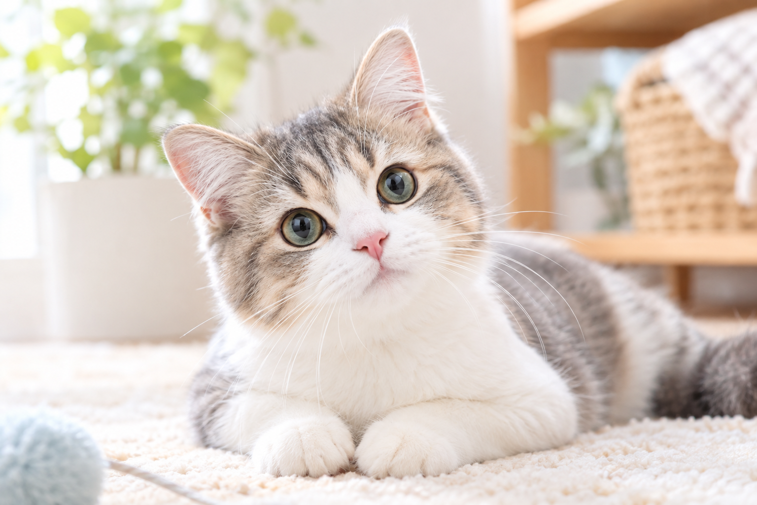 きれいにトリミングされた猫