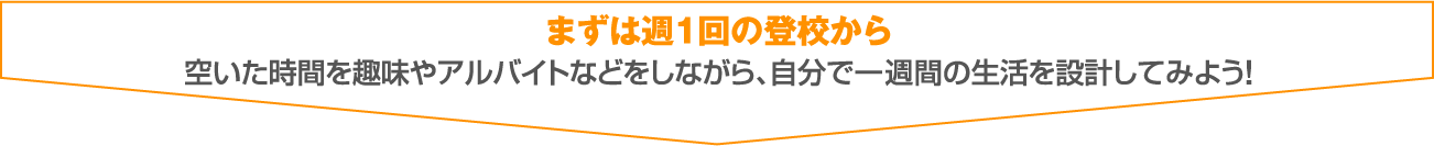 まずは週１回の登校から