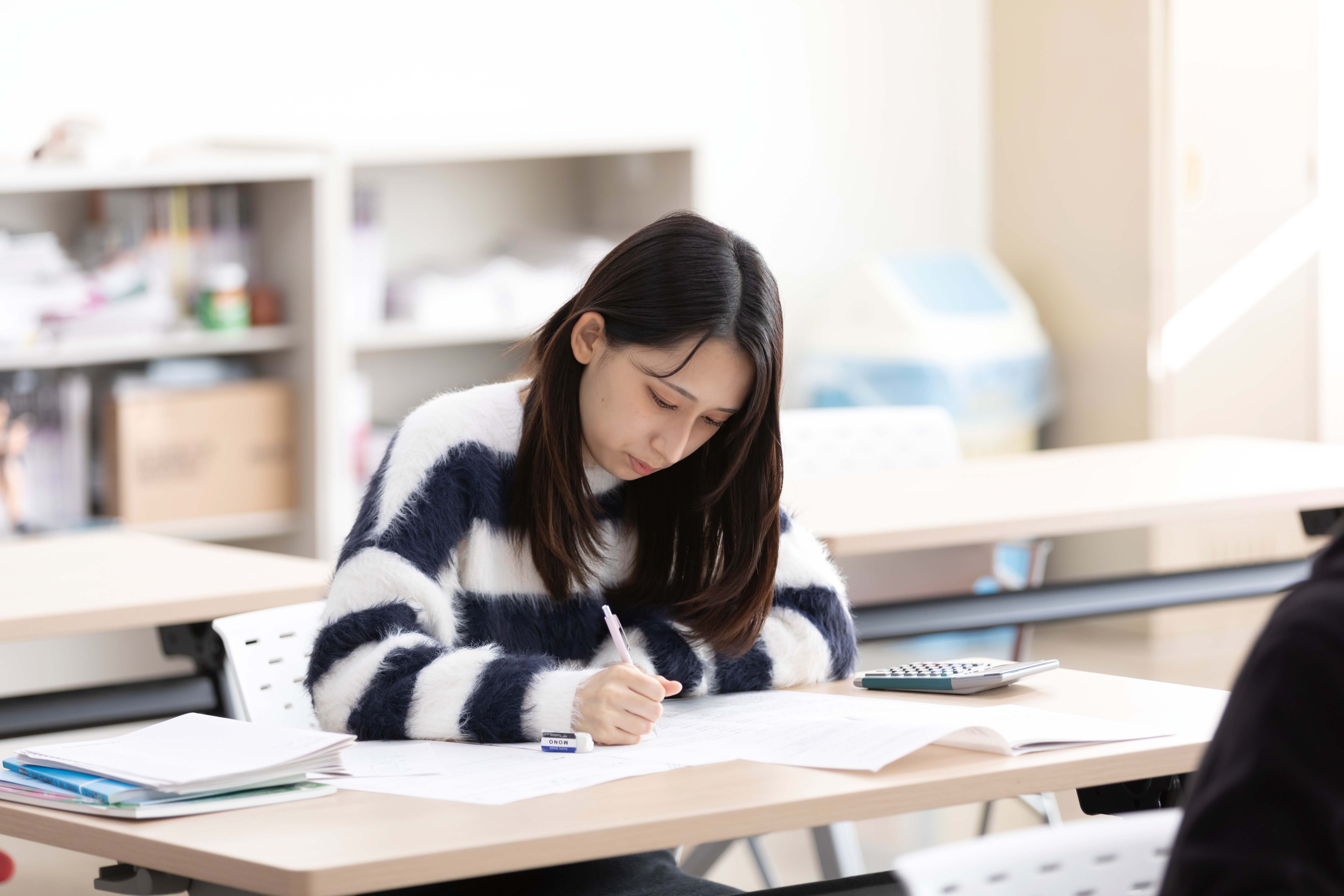 日商簿記検定対策授業の様子